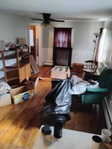 Before estate cleanout in Frederick MD with furniture and household belongings