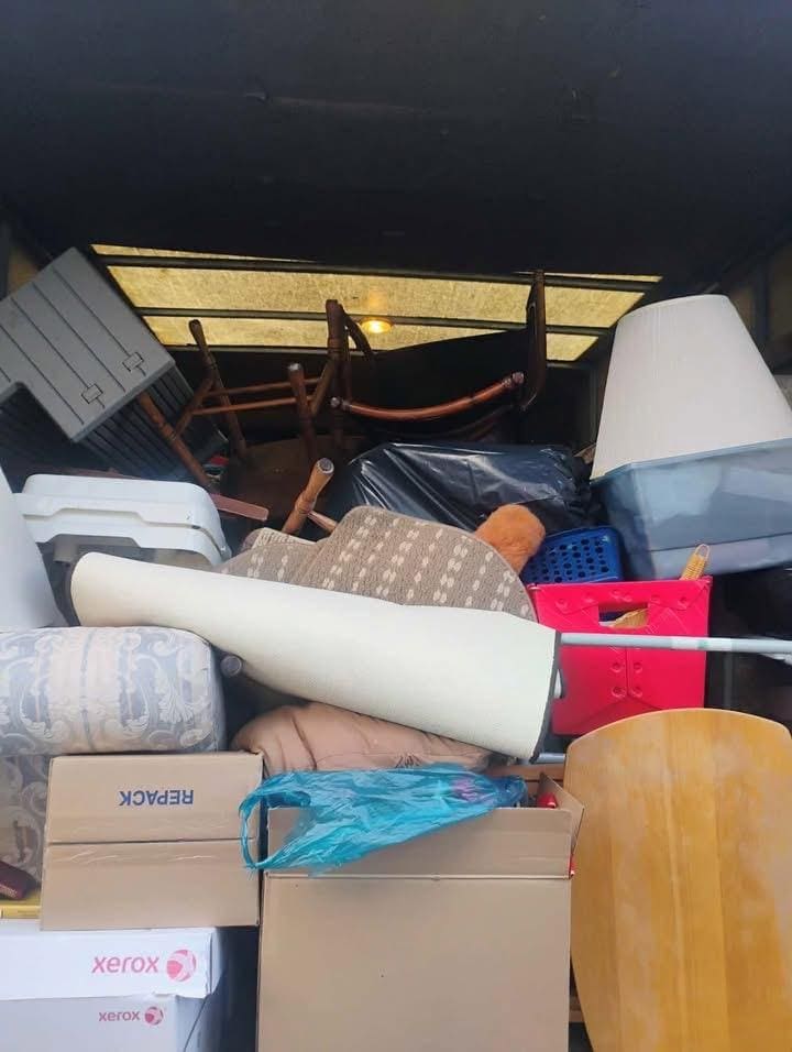 Estate cleanout in Frederick MD with furniture and household items ready for removal